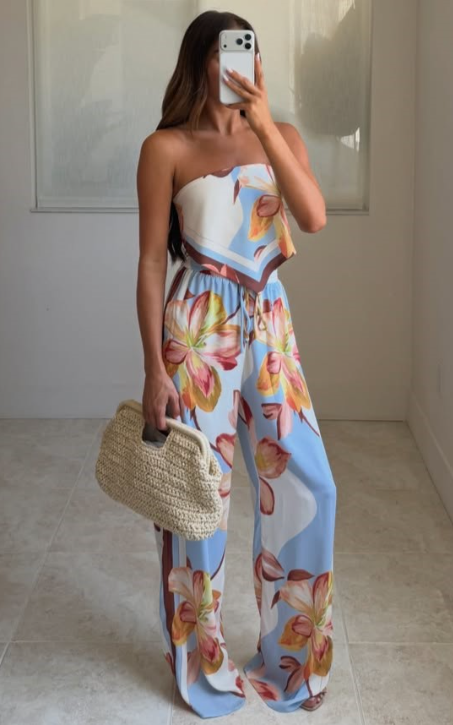 Robyn Top - Bandana Tie Back Top in Cornflower Blue