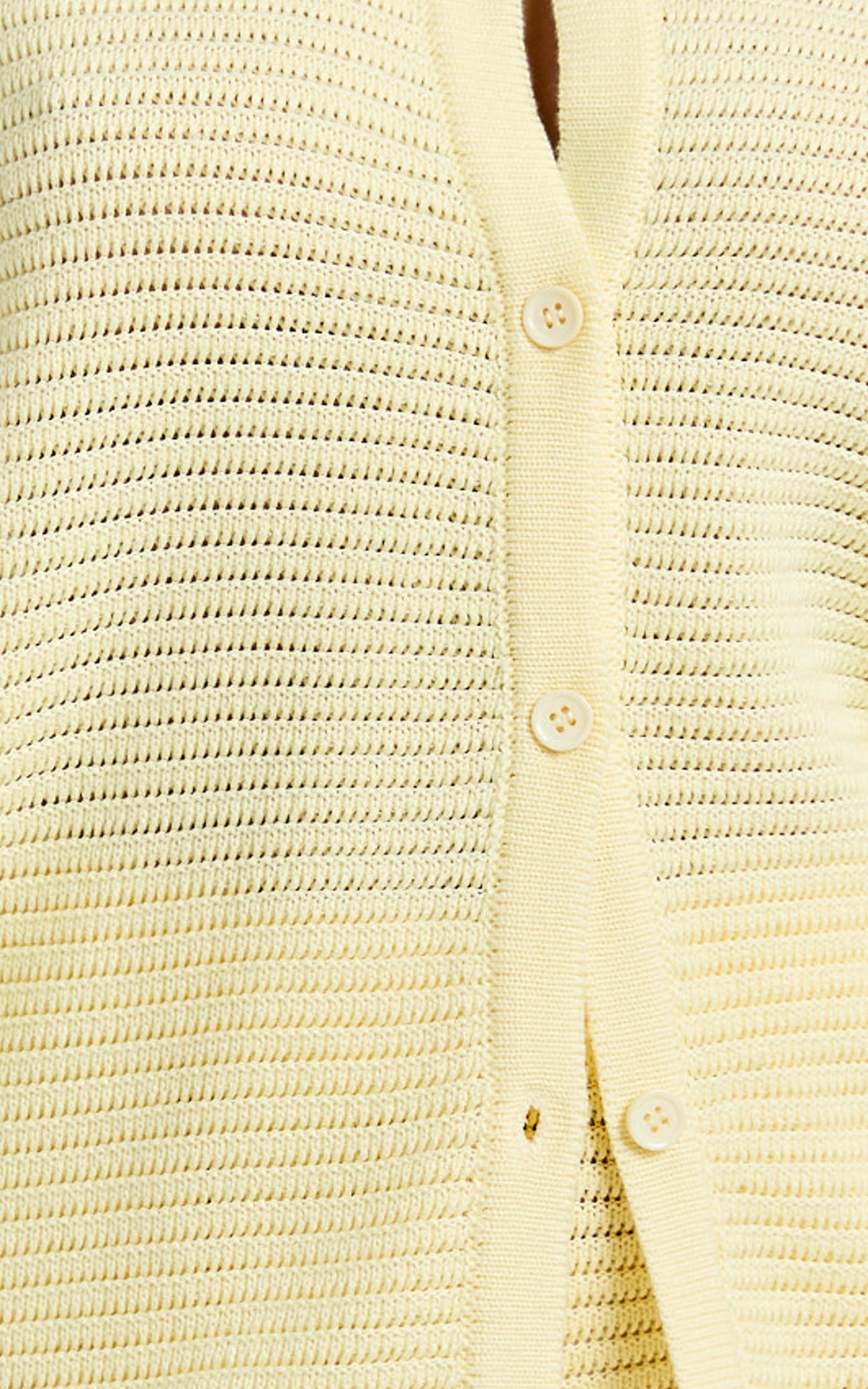 Vivi Two Piece Top and Shorts Set - Crochet Shirt and Shorts Set in Lemon