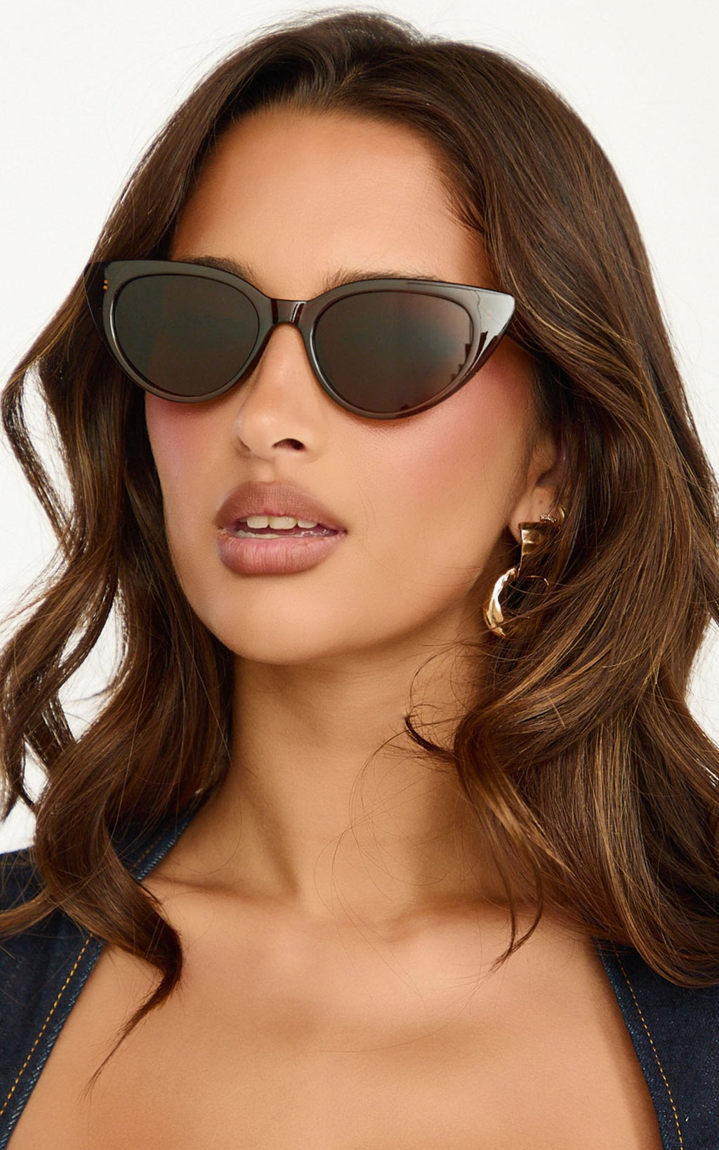Wallace Sunglasses - Cat Eye Sunglasses in Brown