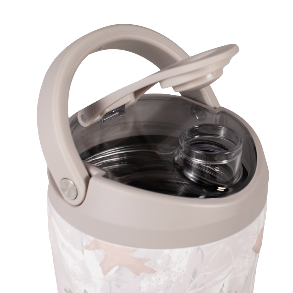 Camo Insulated Shaker 24oz with Open Flip Lid