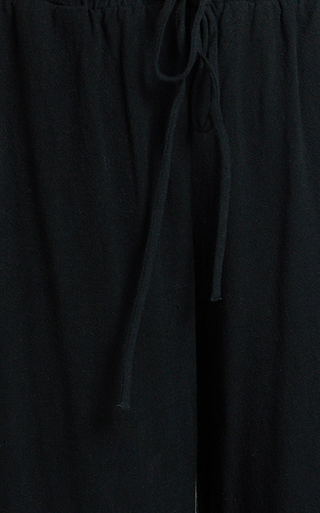 Wesley Pants - Mid Rise Relaxed Leg Linen Blend Pants in Black
