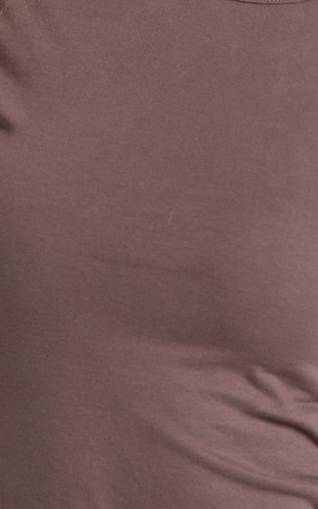 Whitney Tee Shirt - High Crew Neck in Chocolate