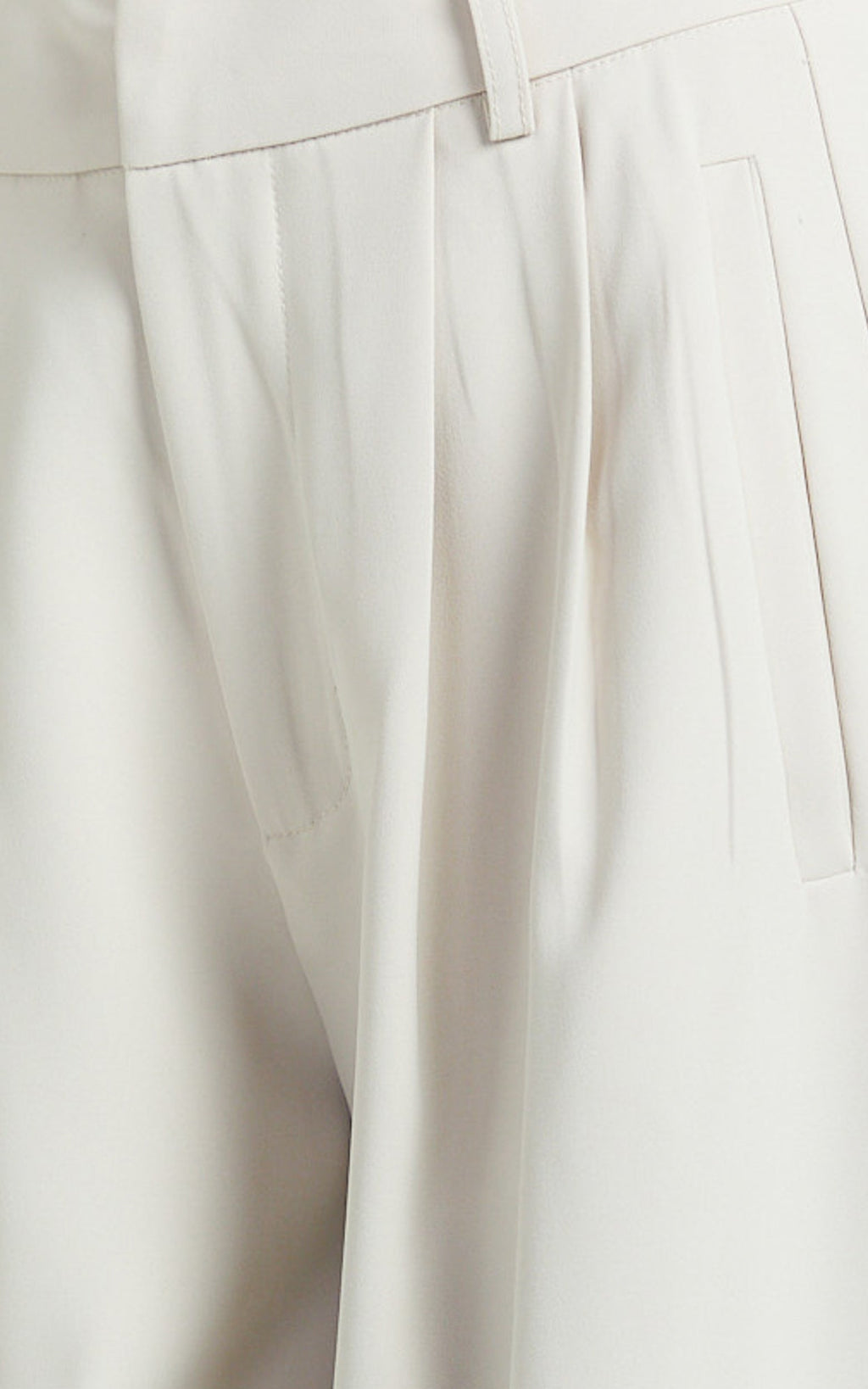 Xandria Pants - Double Pleated Wide Leg Pants in Stone