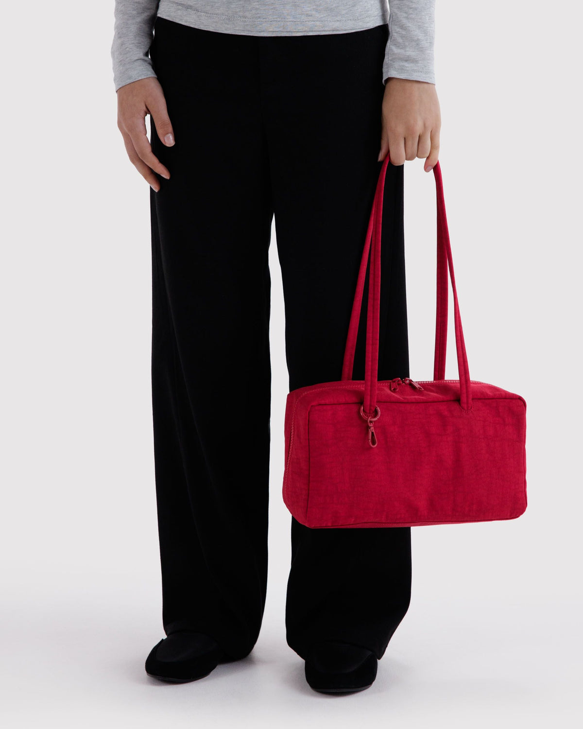 Nylon Bowler Bag - Cherry - image 3