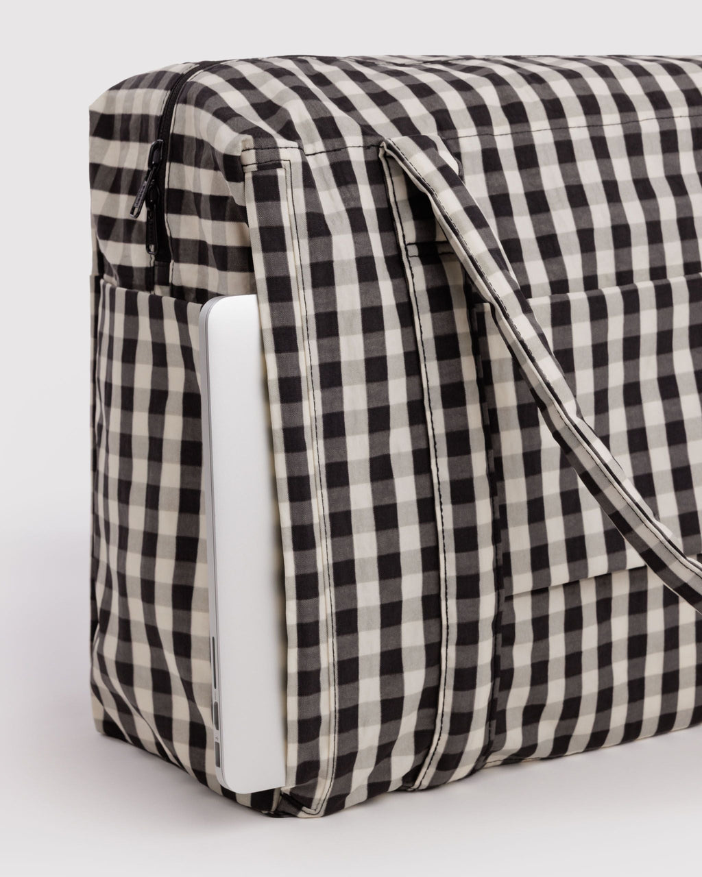 Cloud Carry-on - Black and Cream Gingham - image 4