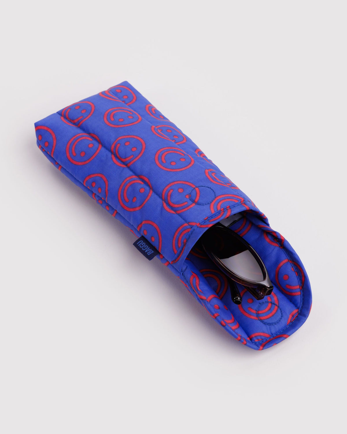 Puffy Glasses Sleeve - Mini Cobalt Happy - image 2