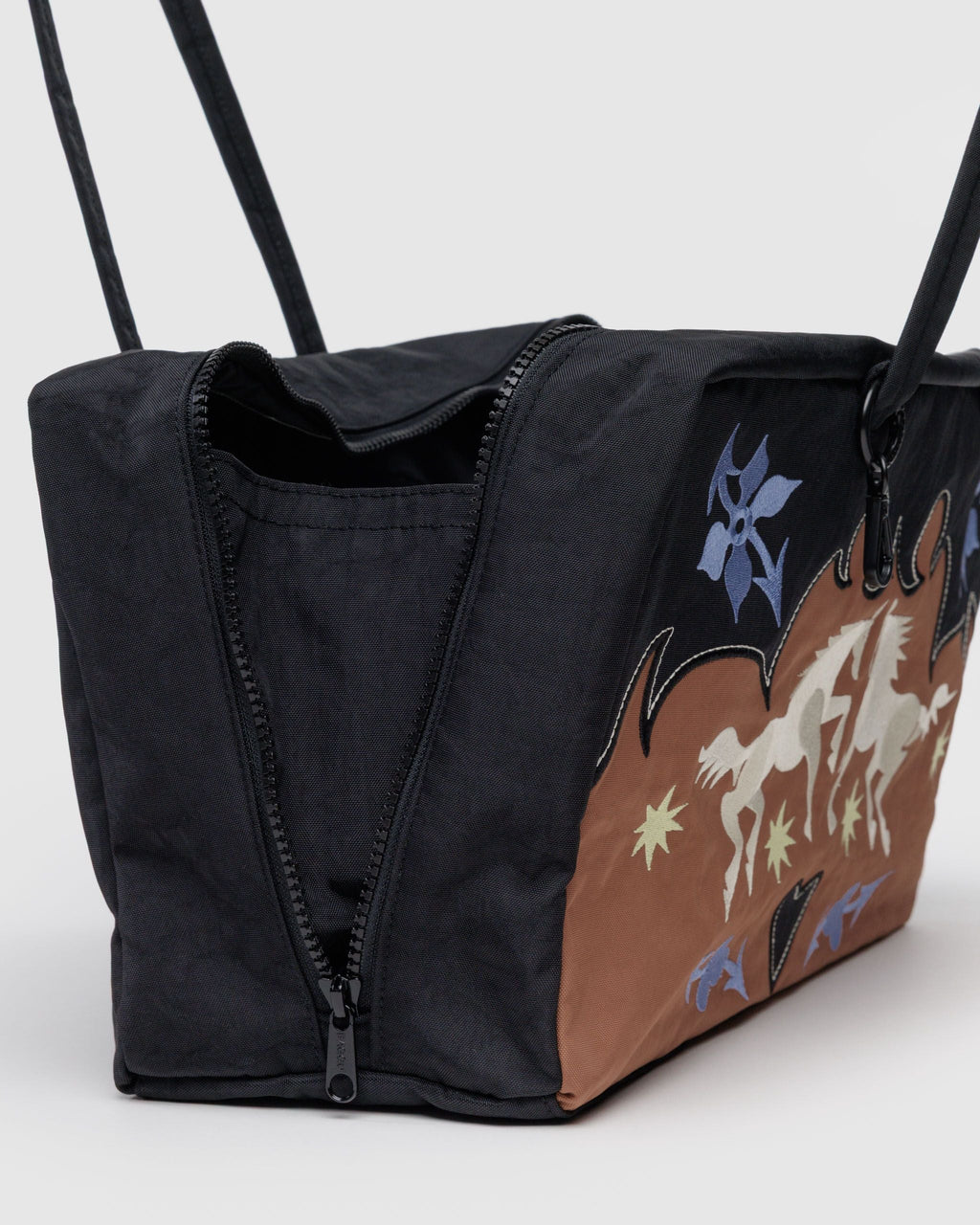 Medium Nylon Bowler Bag - Western Appliqué - image 4