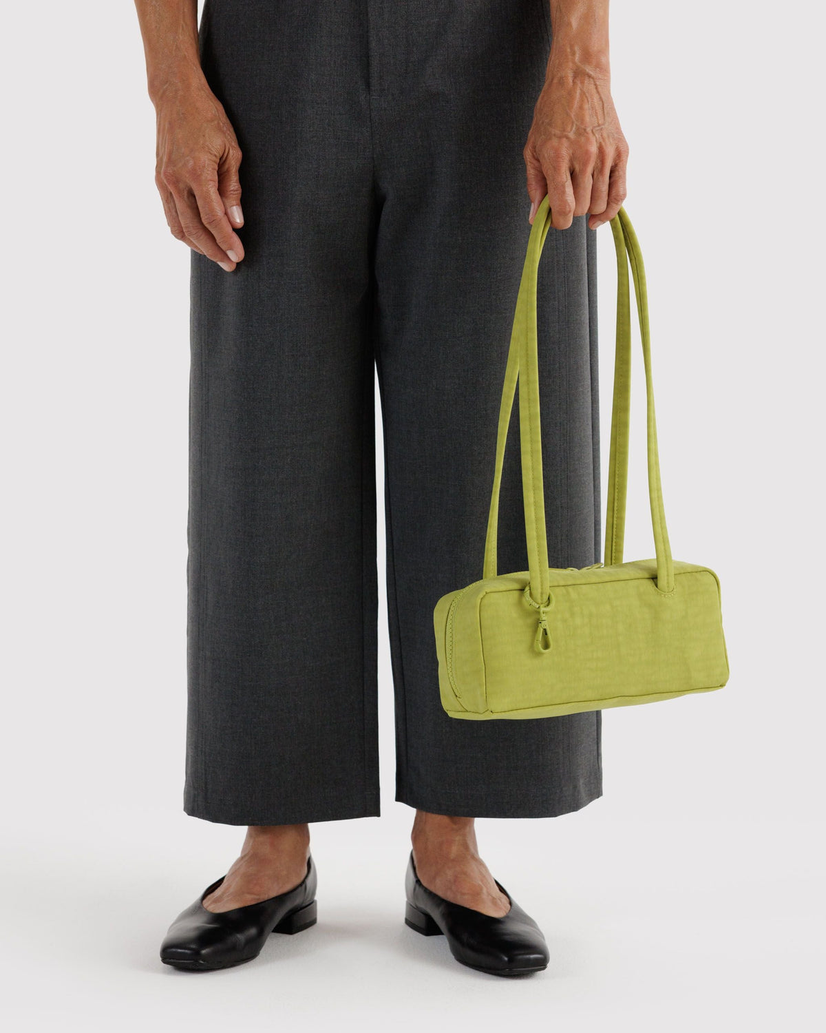 Small Nylon Bowler Bag - Chartreuse - image 3