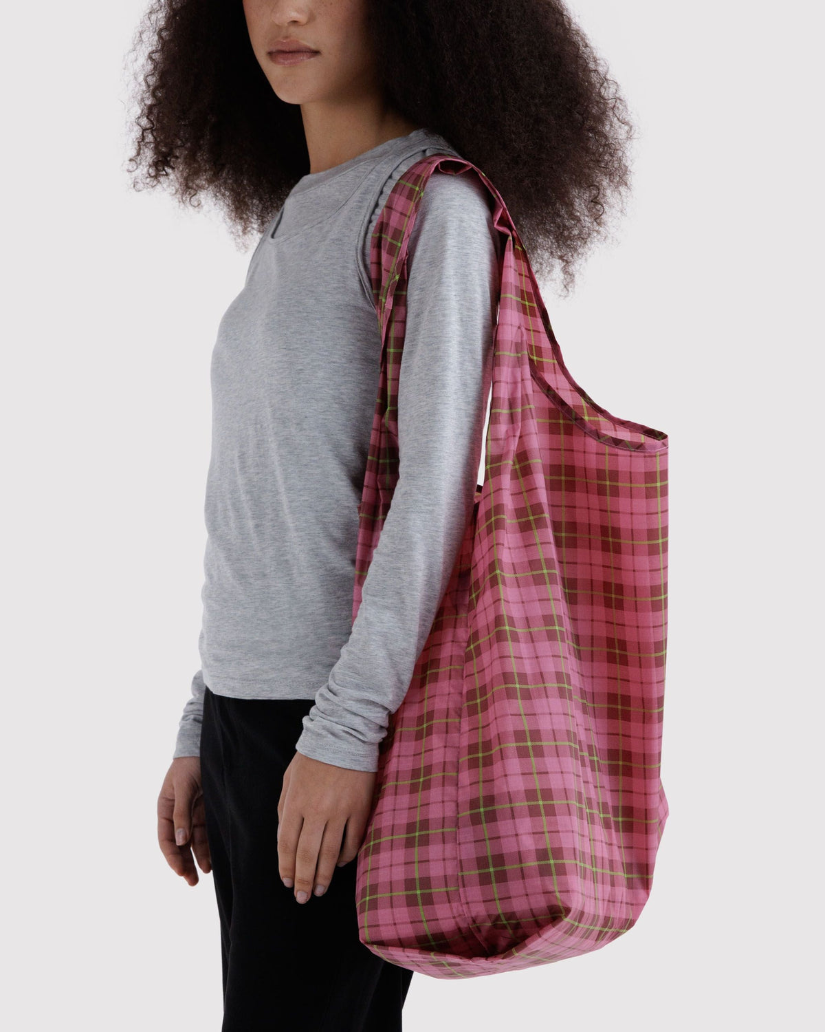 Big Baggu - Azalea Pink Tartan - image 2