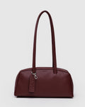 Recycled Leather Bowler Bag - Mahogany