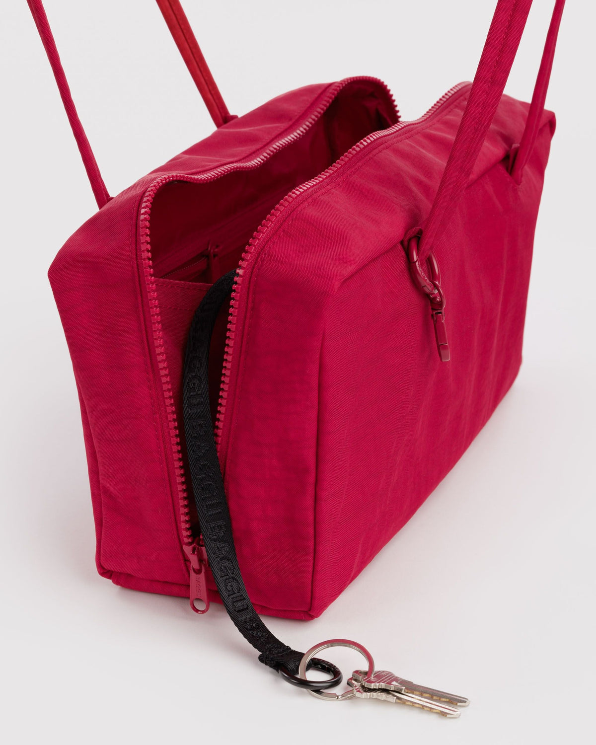 Nylon Bowler Bag - Cherry - image 4