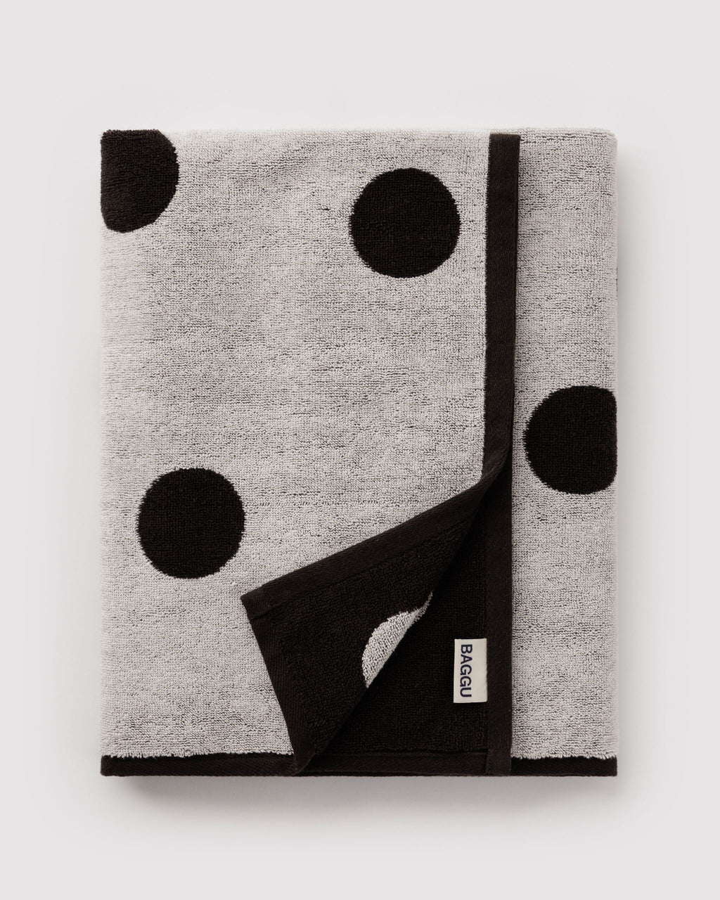 Bath Towel - Cream and Black Polka Dot - image 4