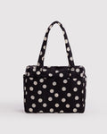Small Cloud Carry-On - Black and Cream Polka Dot