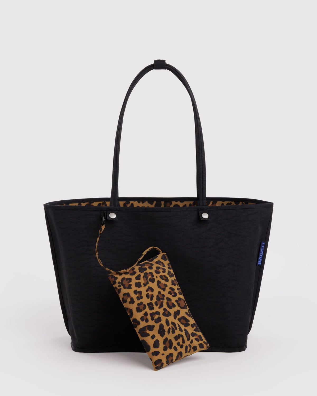 Large Nylon Reversible Tote - Leopard Mix - image 2