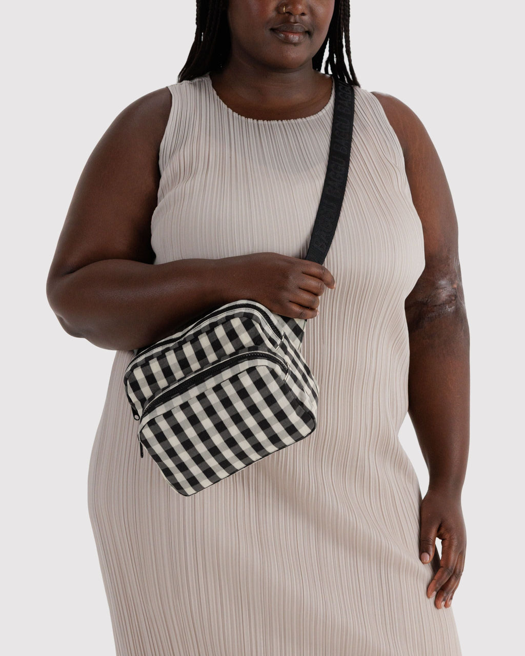 Fanny Pack - Black and Cream Gingham - image 2