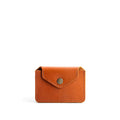 Honey | Small leather wallet with snap closure