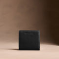 Onyx*Small | Petite slim leather bifold wallet with multiple card slots and a zippered back pocket