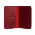 Phoenix | Leather passport case with PLG logo open shot