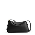 Pebbled--black*Small | Leather Crossbody with a flap and magnetic closure