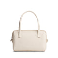 Pebbled Bone*Small | Mini duffle shaped handbag with crossbody strap