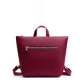 Orchid | Petite square slim leather tote backpack with zipper closure and adjustable straps